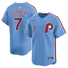 Trea Turner Philadelphia Phillies Alternate Limited Player Jersey - Light Blue | Nike