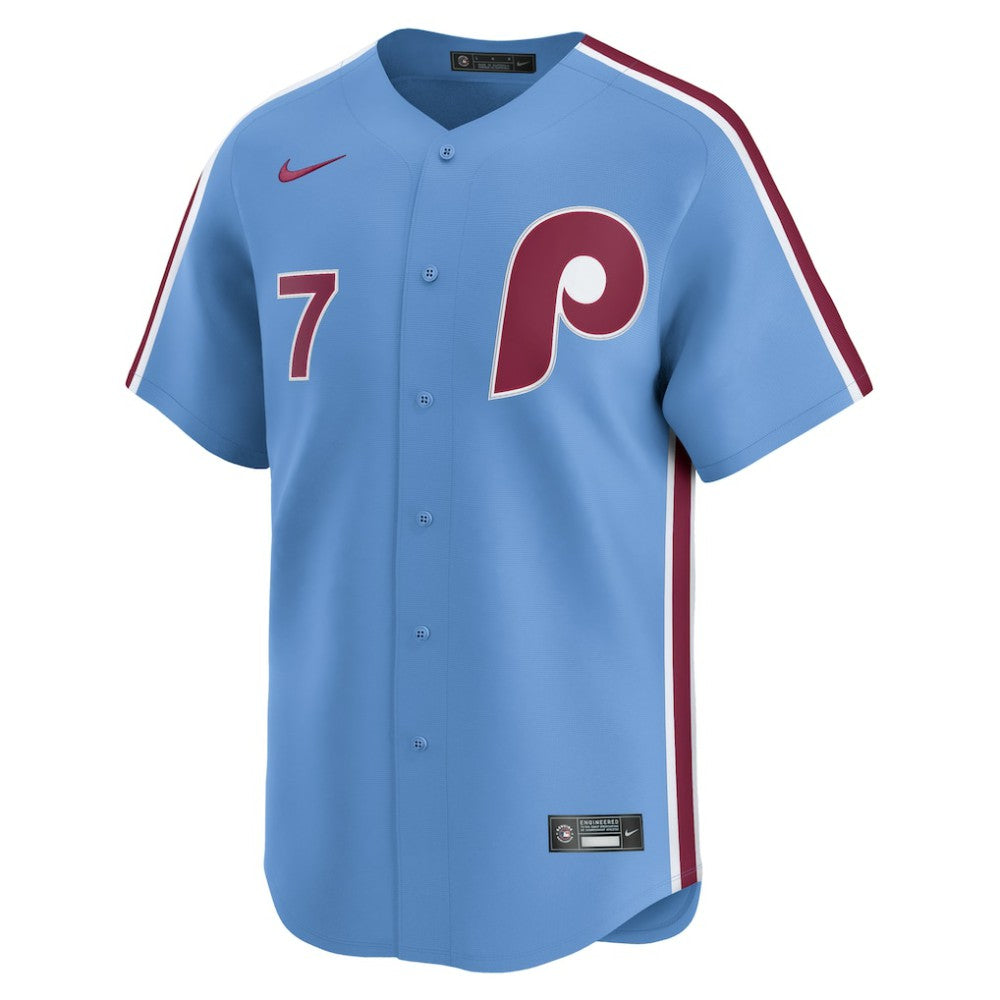 Trea Turner Philadelphia Phillies Alternate Limited Player Jersey - Light Blue | Nike