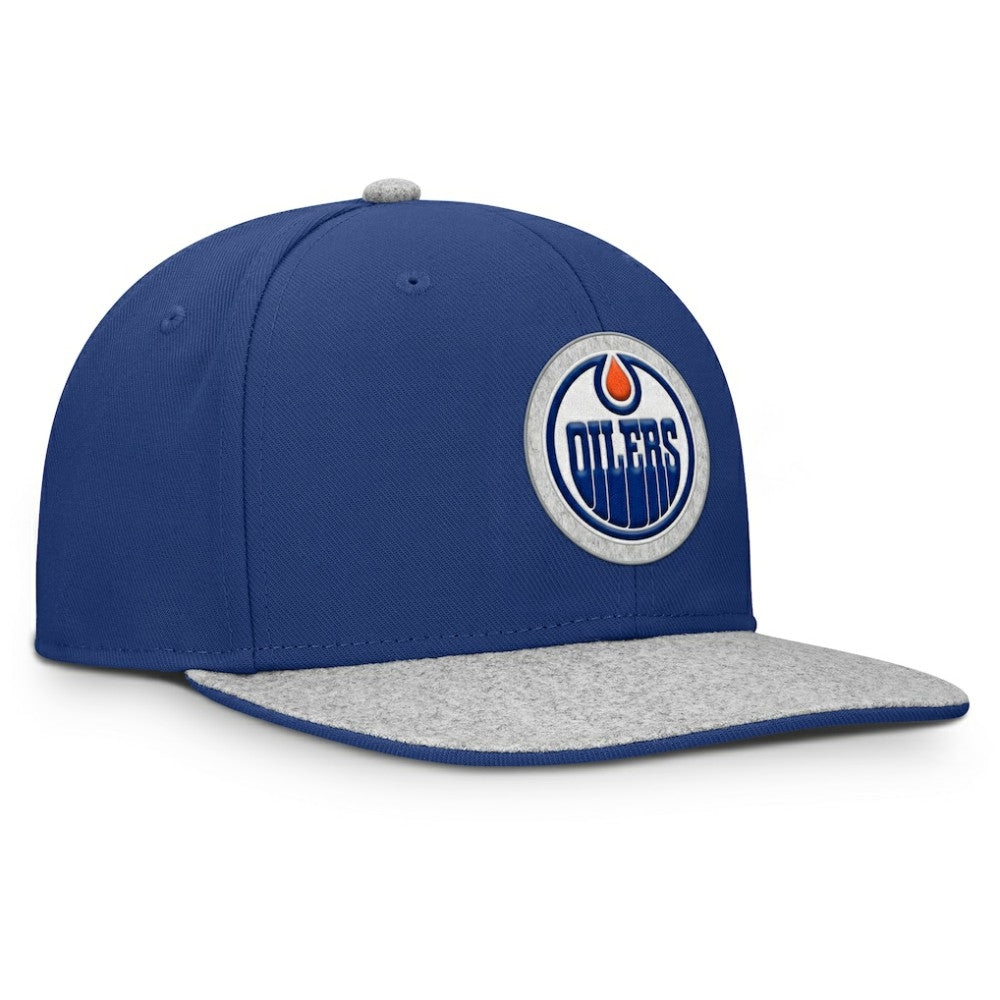 Edmonton Oilers Fanatics Fundamentals Loden Snapback Hat Royal