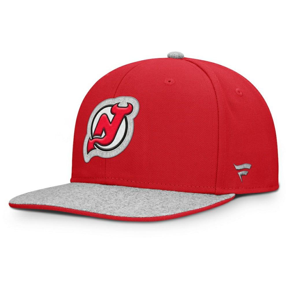 New Jersey Devils Fanatics Fundamentals Loden Snapback Hat Red