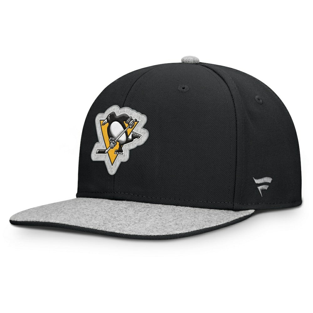 Pittsburgh Penguins Fanatics Fundamentals Loden Snapback Hat Black