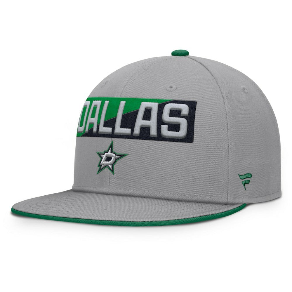 Dallas Stars Fanatics Fundamentals Duo Split Logo Snapback Hat Gray