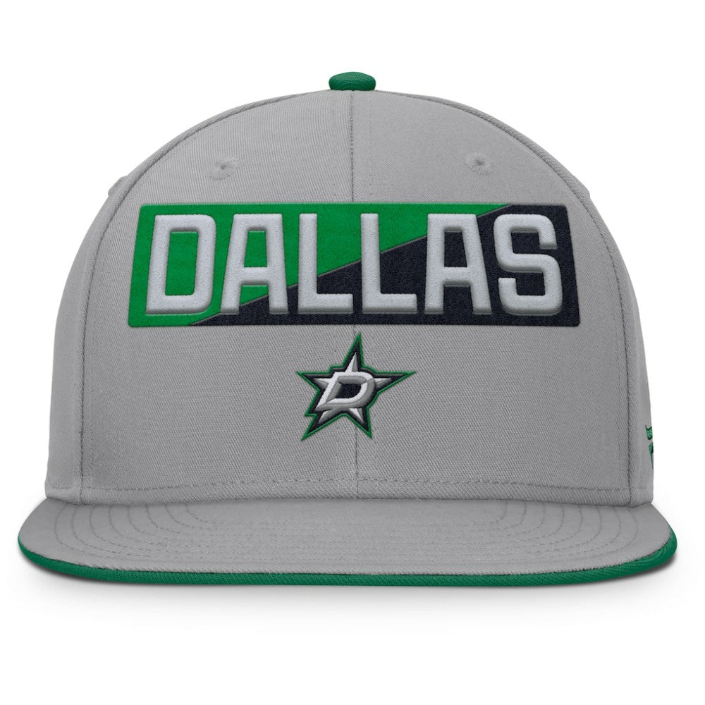 Dallas Stars Fanatics Fundamentals Duo Split Logo Snapback Hat Gray