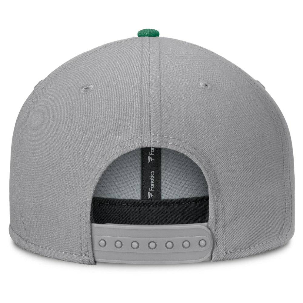 Dallas Stars Fanatics Fundamentals Duo Split Logo Snapback Hat Gray