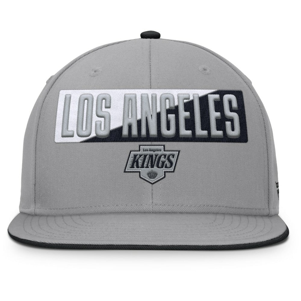 Los Angeles Kings Fanatics Fundamentals Duo Split Logo Snapback Hat Gray