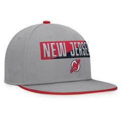 New Jersey Devils Fanatics Fundamentals Duo Split Logo Snapback Hat Gray