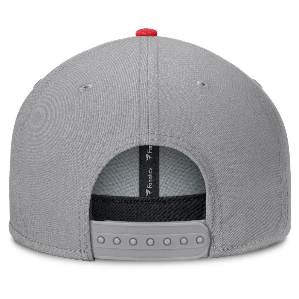 New Jersey Devils Fanatics Fundamentals Duo Split Logo Snapback Hat Gray