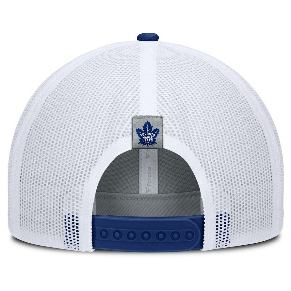 Toronto Maple Leafs Fanatics Fundamental Adapt Trucker Adjustable Hat Gray/Blue