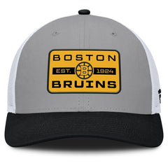Boston Bruins Fanatics Fundamental Adapt Trucker Adjustable Hat Gray/Black