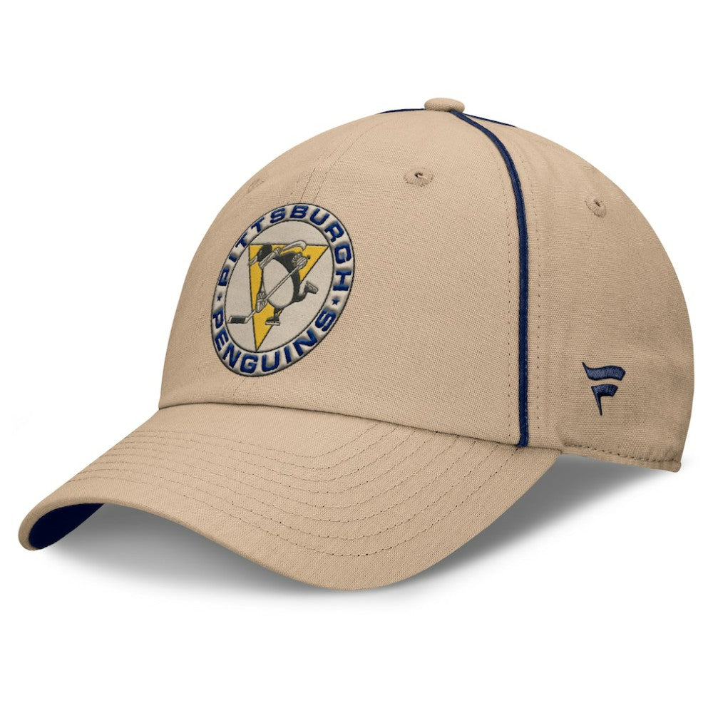 Pittsburgh Penguins Fanatics Heritage Setoff Adjustable Hat Tan