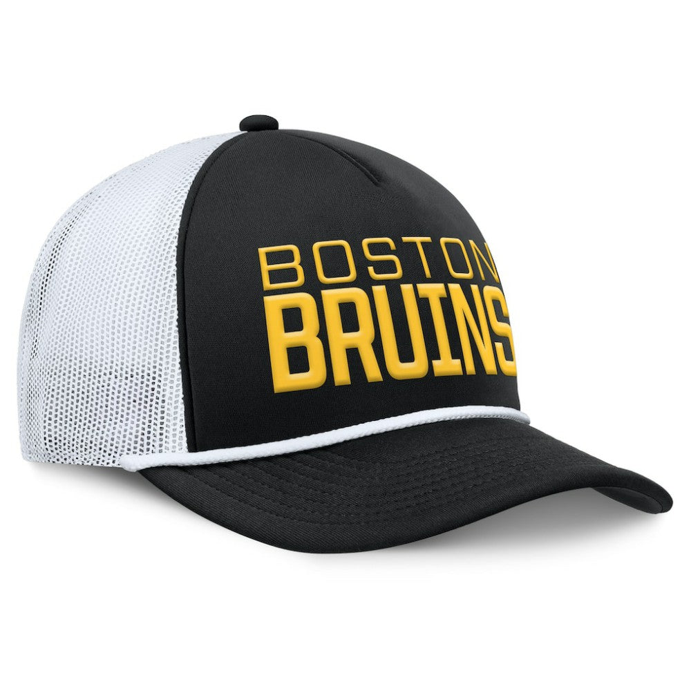 Boston Bruins Fanatics Heritage Dutch A-Frame Trucker Adjustable Hat Black/White