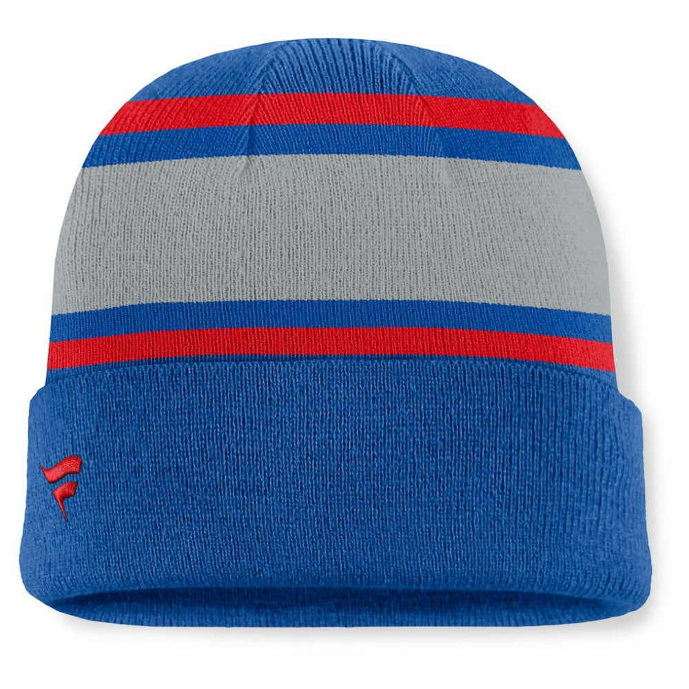 New York Rangers Fanatics Heritage Varsity Cuffed Knit Hat Blue