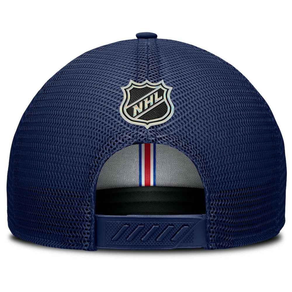 New York Rangers Fanatics Authentic Pro Home Ice Trucker Adjustable Hat Navy