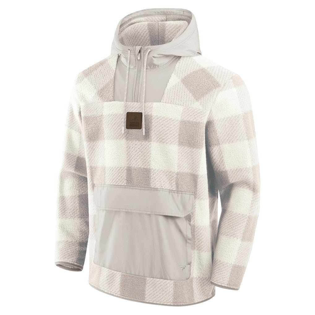 Cleveland Browns Elements Plaid Polar Fleece Quarter-Zip Hoodie - Gray online