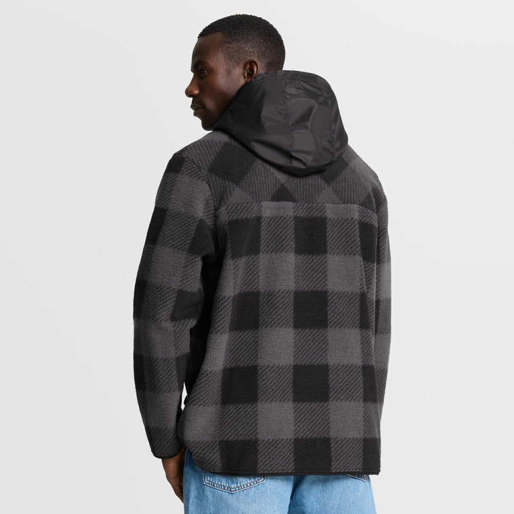 New York Jets Elements Plaid Polar Fleece Quarter-Zip Hoodie - Black online