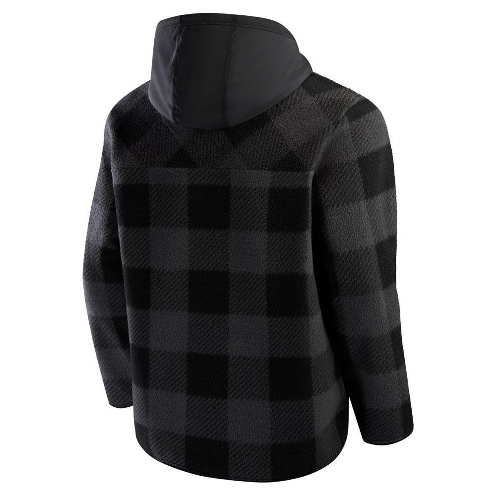 New York Jets Elements Plaid Polar Fleece Quarter-Zip Hoodie - Black online