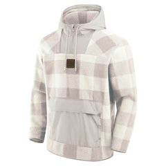 New York Giants Elements Plaid Polar Fleece Quarter-Zip Hoodie - Gray cheap