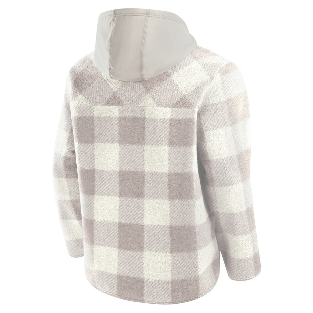 New York Giants Elements Plaid Polar Fleece Quarter-Zip Hoodie - Gray cheap