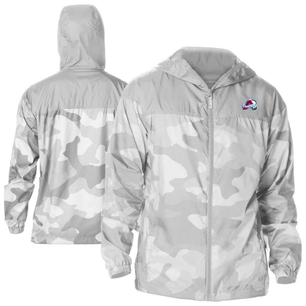 Colorado Avalanche Columbia Camo Flash Challenger Omni-Shade Full-Zip Hoodie Windbreaker Gray