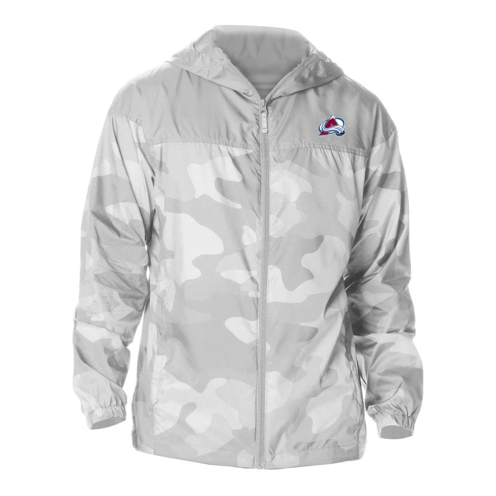 Colorado Avalanche Columbia Camo Flash Challenger Omni-Shade Full-Zip Hoodie Windbreaker Gray