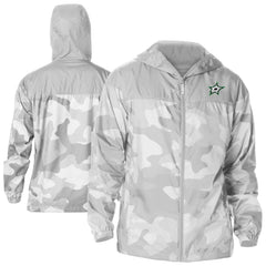 Dallas Stars Columbia Camo Flash Challenger Omni-Shade Full-Zip Hoodie Windbreaker Gray