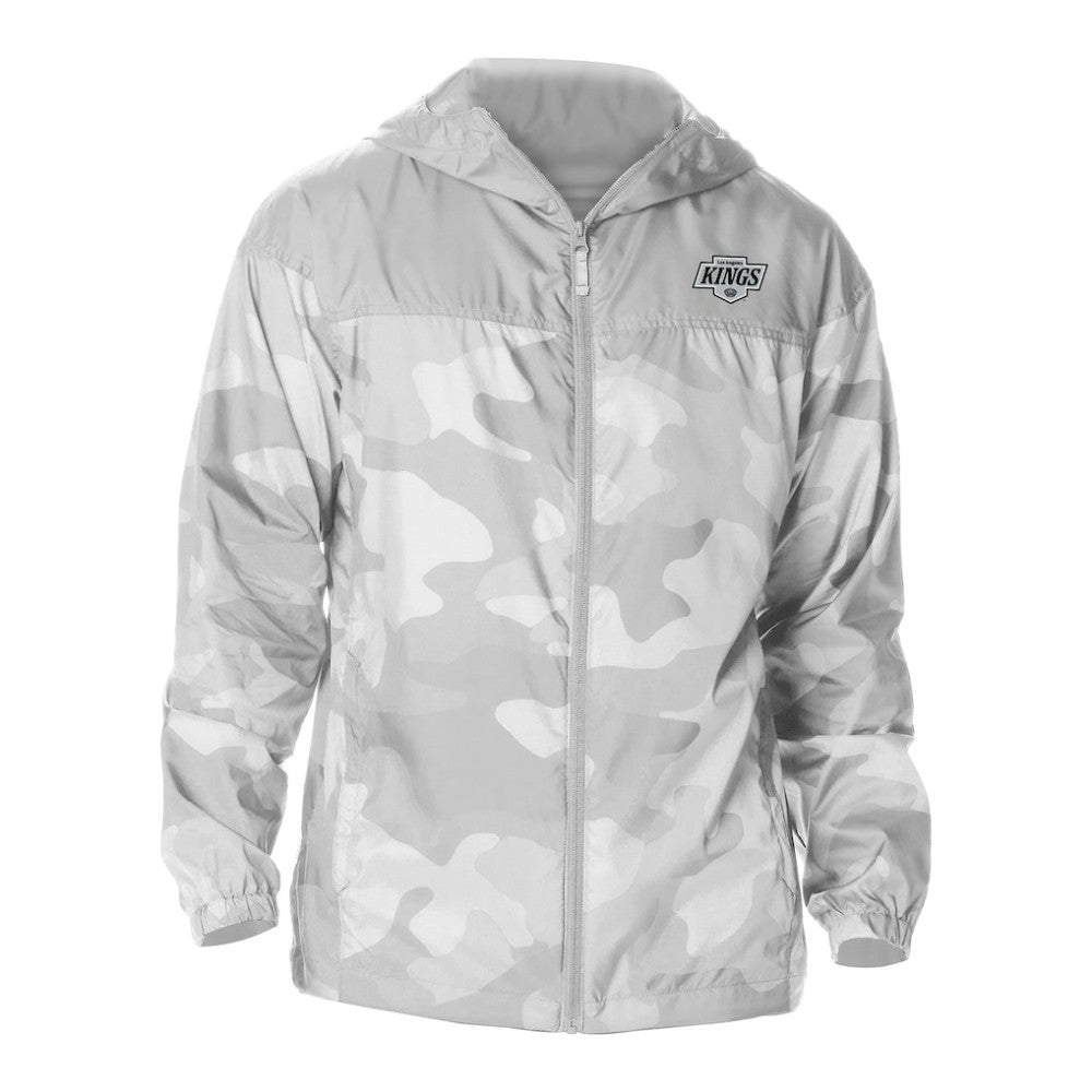 Los Angeles Kings Columbia Camo Flash Challenger Omni-Shade Full-Zip Hoodie Windbreaker Gray