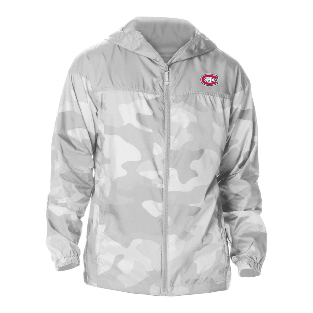 Montreal Canadiens Columbia Camo Flash Challenger Omni-Shade Full-Zip Hoodie Windbreaker Gray