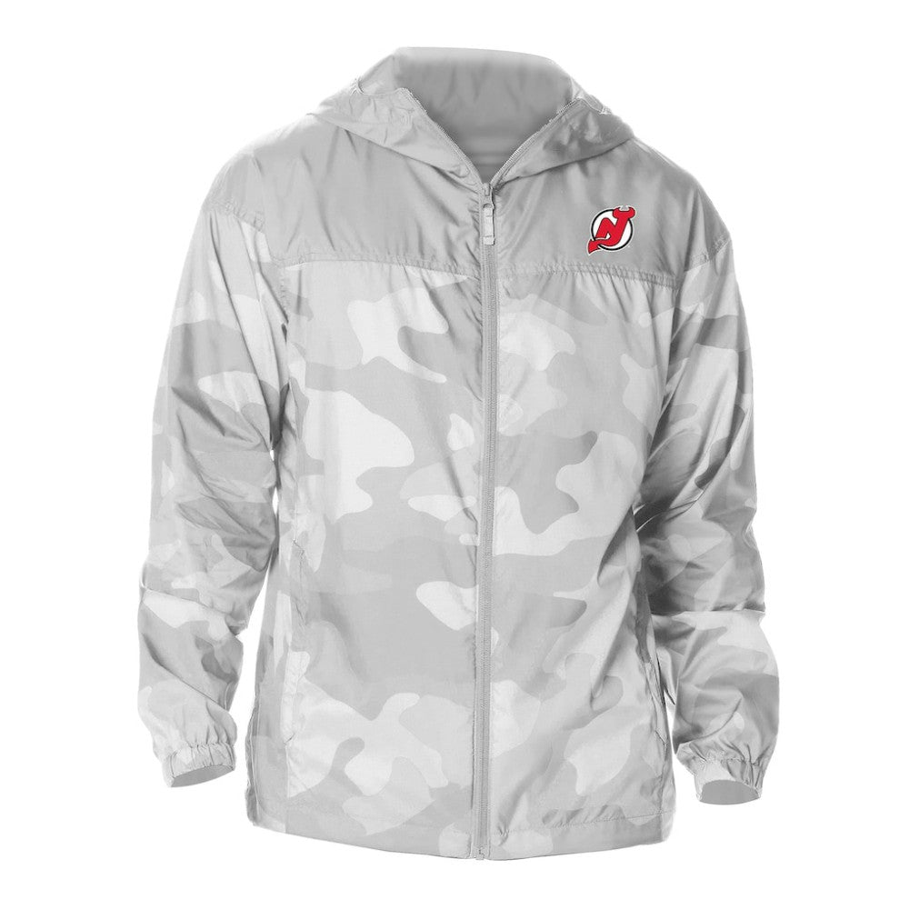 New Jersey Devils Columbia Camo Flash Challenger Omni-Shade Full-Zip Hoodie Windbreaker Gray