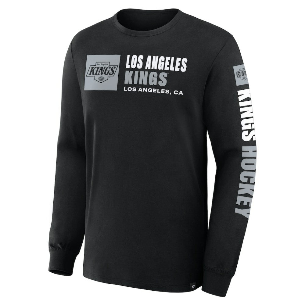 Los Angeles Kings Fanatics Goal Crease Legacy Long Sleeve T-Shirt Black