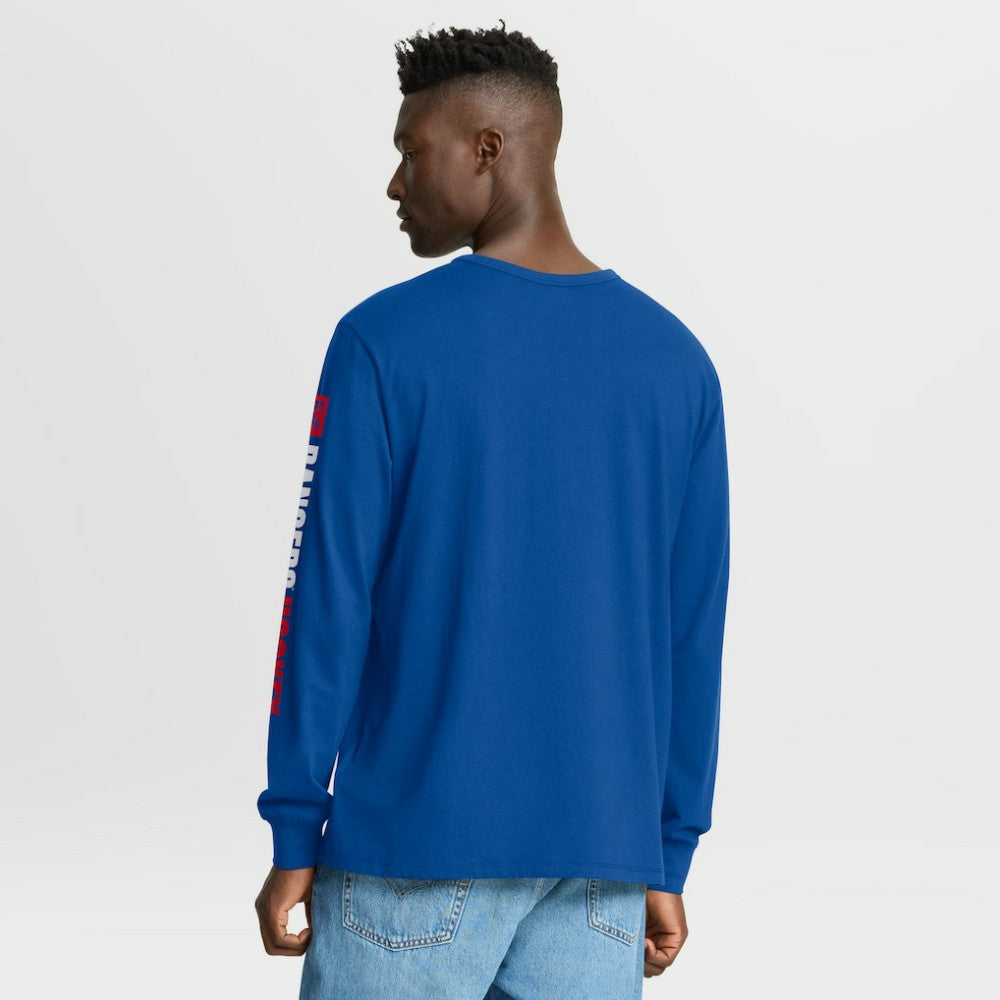 New York Rangers Fanatics Goal Crease Legacy Long Sleeve T-Shirt Blue