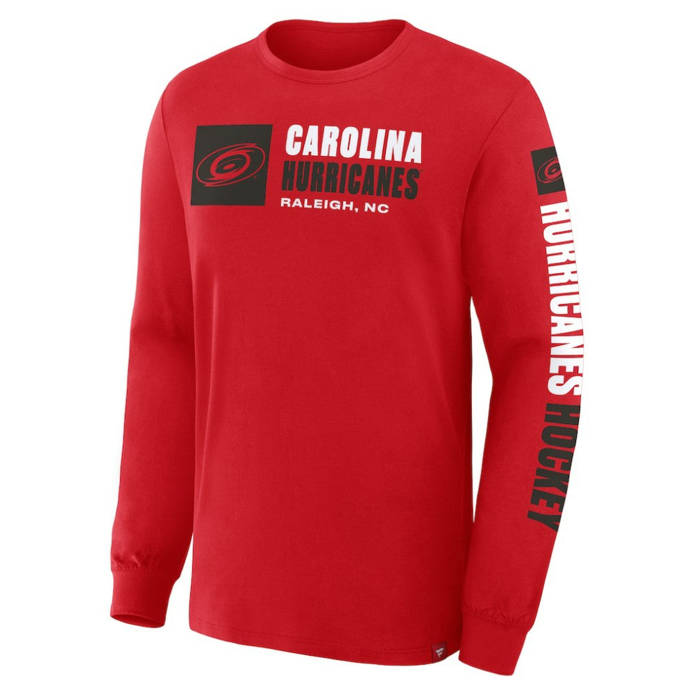 Carolina Hurricanes Fanatics Goal Crease Legacy Long Sleeve T-Shirt Red