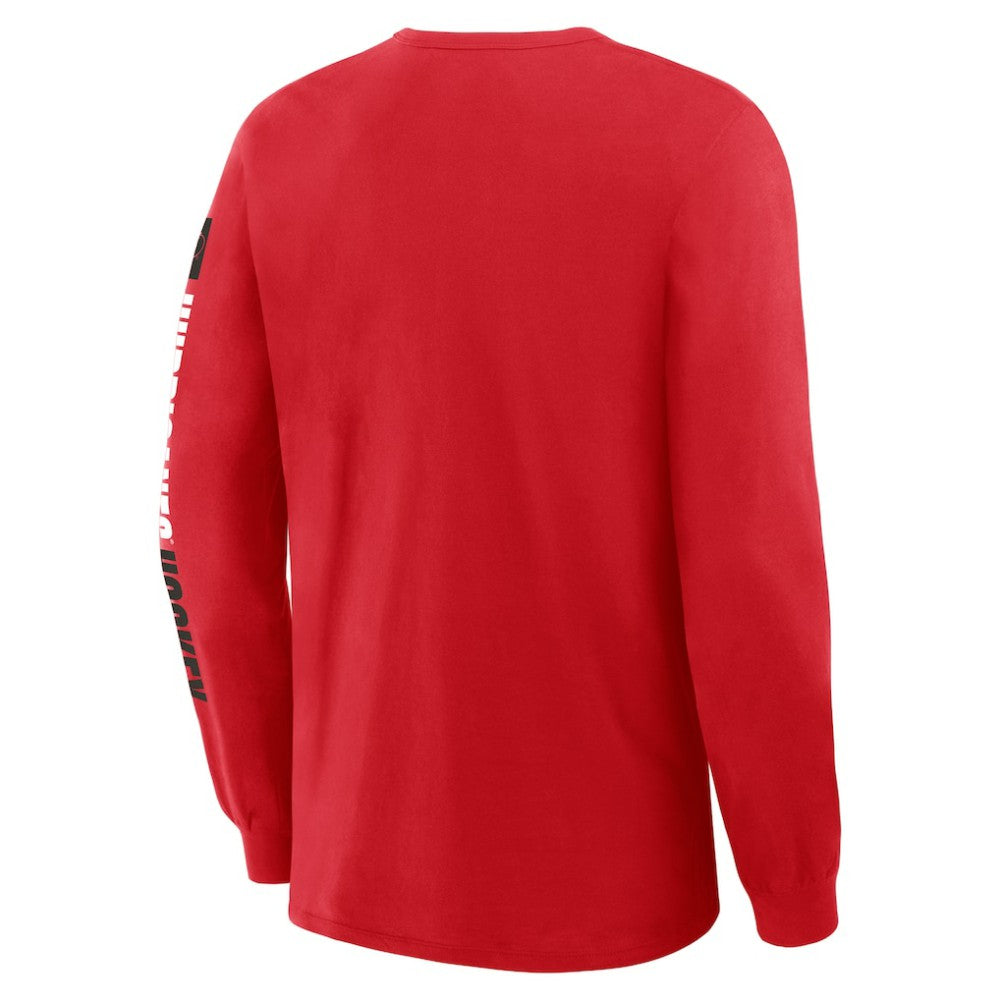 Carolina Hurricanes Fanatics Goal Crease Legacy Long Sleeve T-Shirt Red