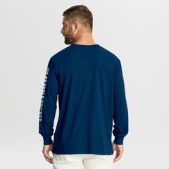 Seattle Kraken Fanatics Goal Crease Legacy Long Sleeve T-Shirt Navy