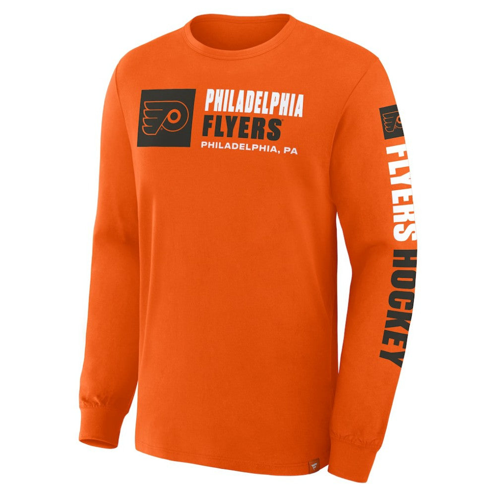 Philadelphia Flyers Fanatics Goal Crease Legacy Long Sleeve T-Shirt Orange