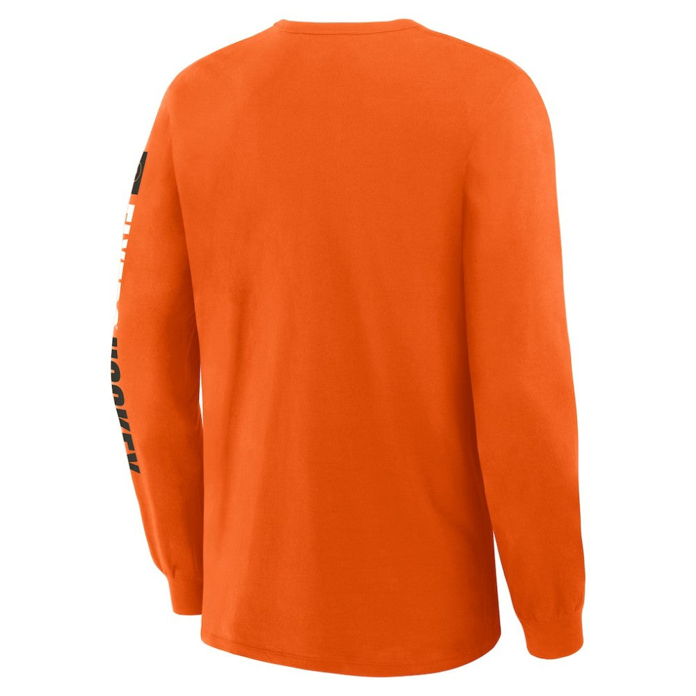 Philadelphia Flyers Fanatics Goal Crease Legacy Long Sleeve T-Shirt Orange