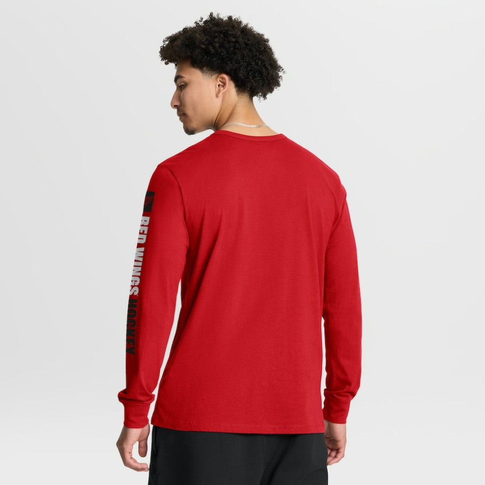 Detroit Red Wings Fanatics Goal Crease Legacy Long Sleeve T-Shirt Red