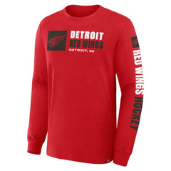 Detroit Red Wings Fanatics Goal Crease Legacy Long Sleeve T-Shirt Red