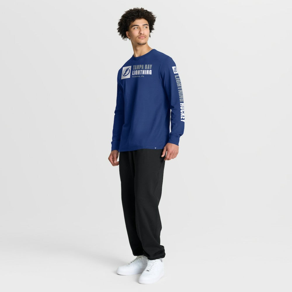 Tampa Bay Lightning Fanatics Goal Crease Legacy Long Sleeve T-Shirt Blue