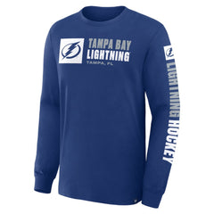 Tampa Bay Lightning Fanatics Goal Crease Legacy Long Sleeve T-Shirt Blue
