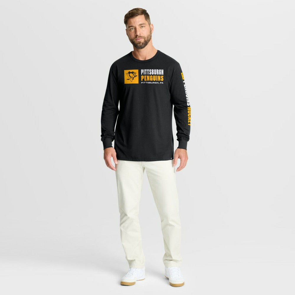 Pittsburgh Penguins Fanatics Goal Crease Legacy Long Sleeve T-Shirt Black