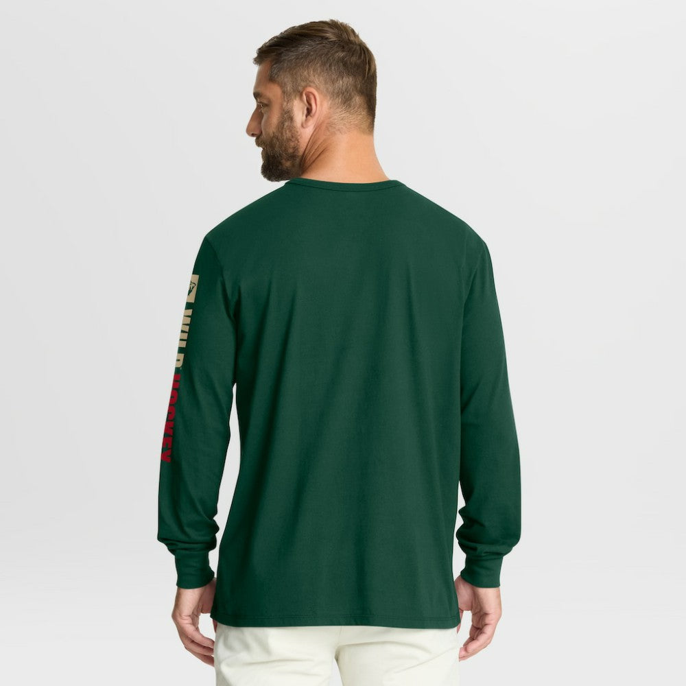 Minnesota Wild Fanatics Goal Crease Legacy Long Sleeve T-Shirt Green