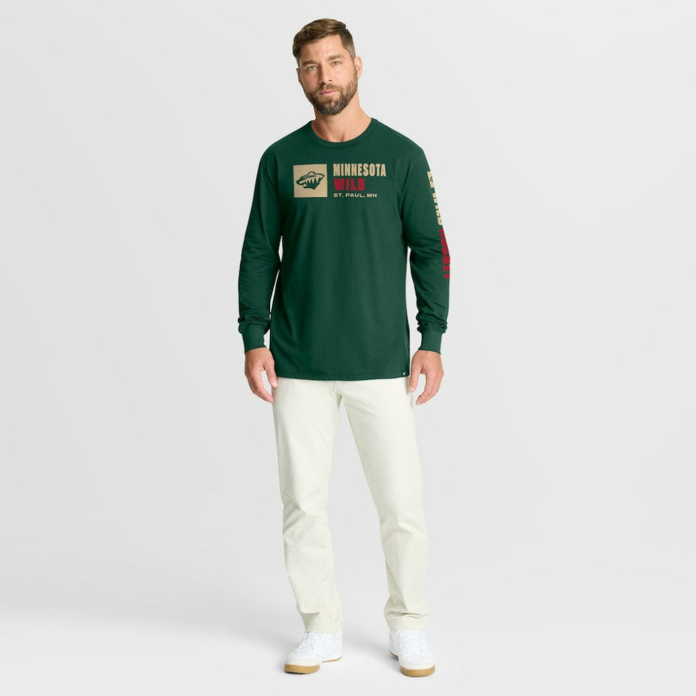 Minnesota Wild Fanatics Goal Crease Legacy Long Sleeve T-Shirt Green
