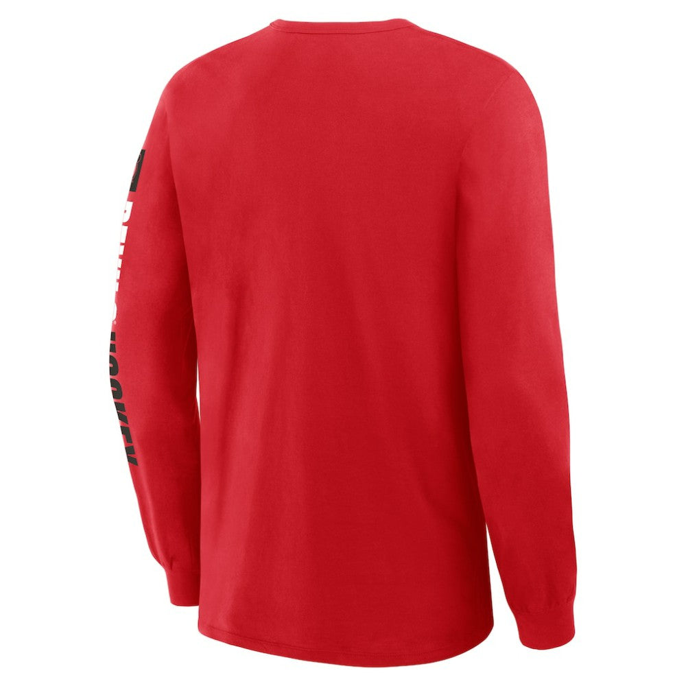 New Jersey Devils Fanatics Goal Crease Legacy Long Sleeve T-Shirt Red