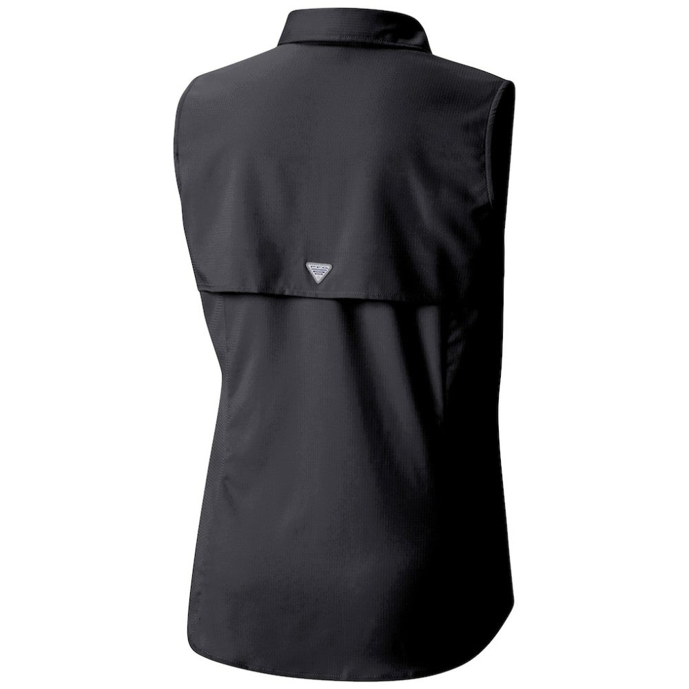 Utah Mammoth Columbia Women's Tamiami Omni-Shade Sleeveless Button-Up Shirt Black