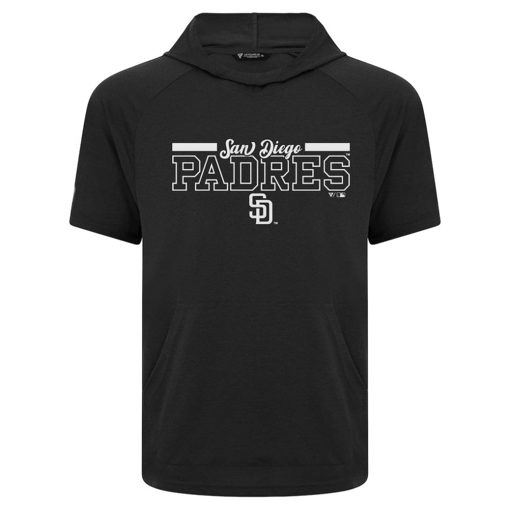San Diego Padres Levelwear Phase Vanguard Hoodie T-Shirt - Black