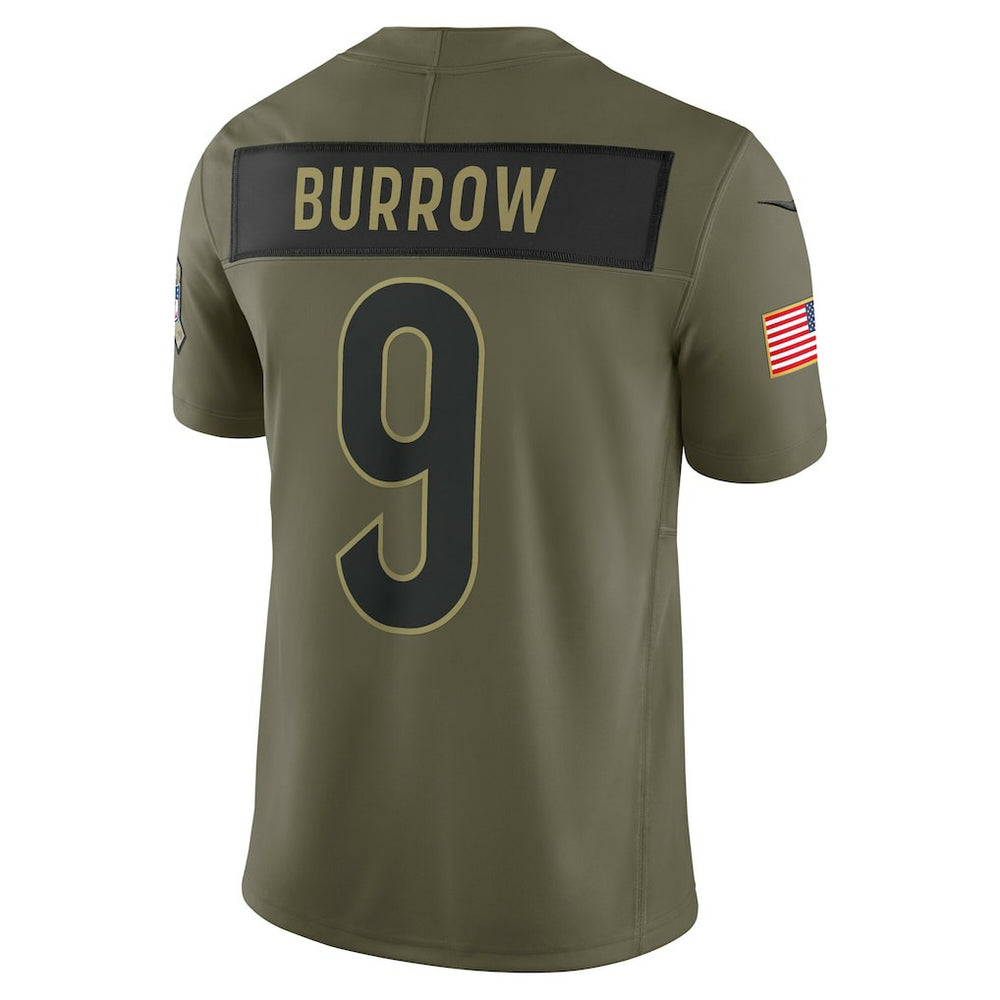 Joe Burrow Cincinnati Bengals 2025 Salute to Service Limited Jersey - Olive | Nike for sale