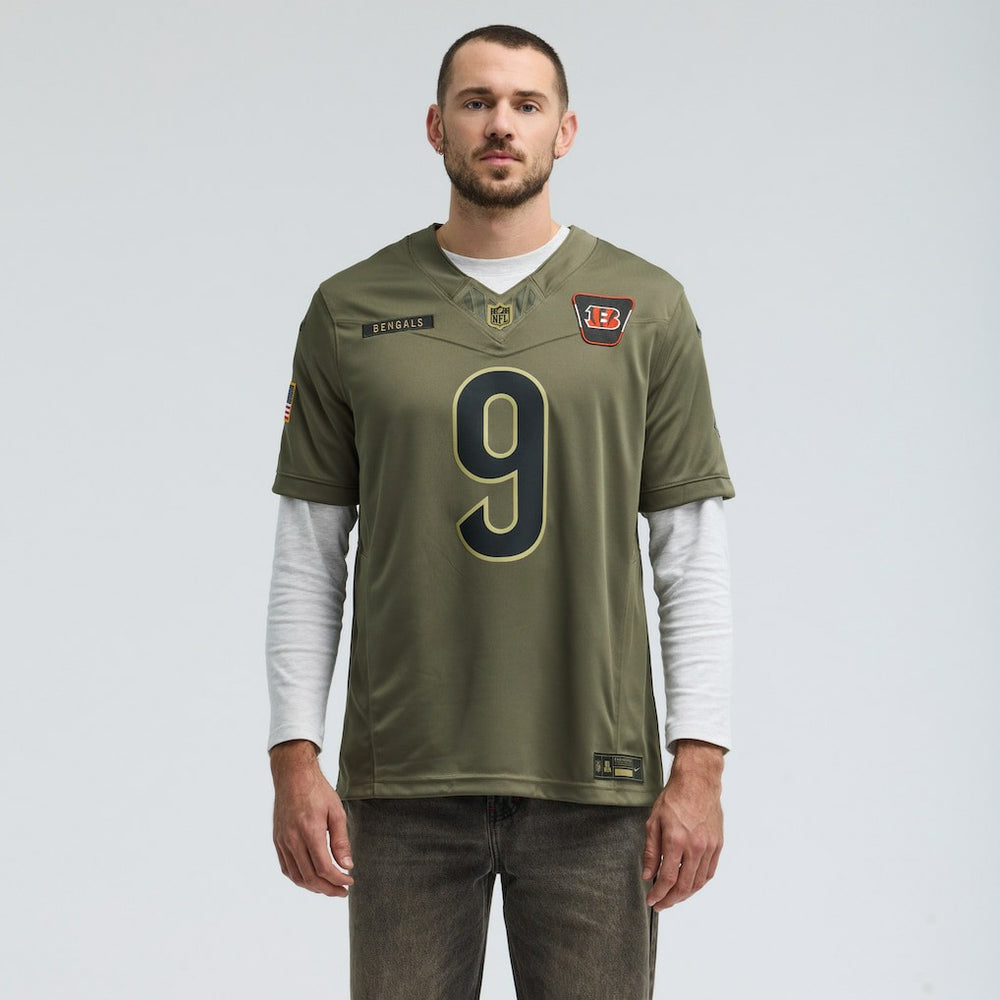 Joe Burrow Cincinnati Bengals 2025 Salute to Service Limited Jersey - Olive | Nike for sale
