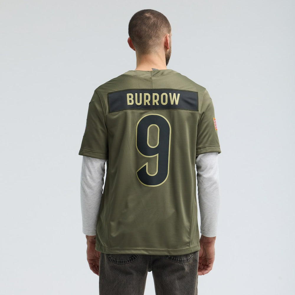 Joe Burrow Cincinnati Bengals 2025 Salute to Service Limited Jersey - Olive | Nike for sale