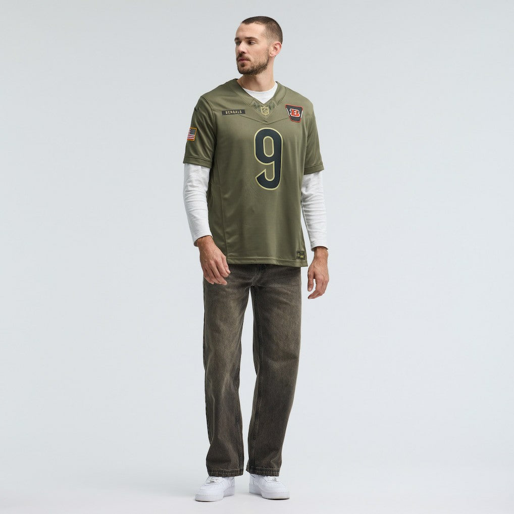 Joe Burrow Cincinnati Bengals 2025 Salute to Service Limited Jersey - Olive | Nike for sale
