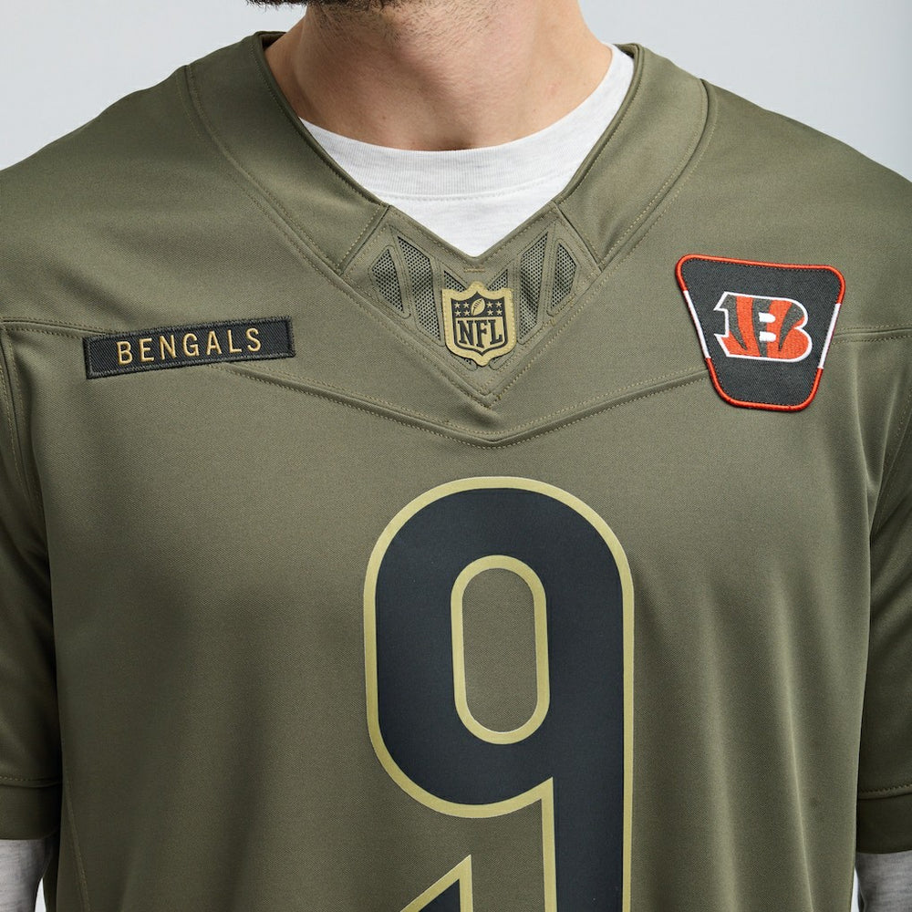 Joe Burrow Cincinnati Bengals 2025 Salute to Service Limited Jersey - Olive | Nike for sale